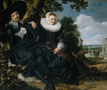 フランス・ハルス Painting - アイザック・マッサ・エン・ベアトリクス・ファン・デル・レンの結婚の肖像 オランダ黄金時代 フランス・ハルス